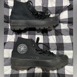 Converse All Black Lugged Sole Sneakers